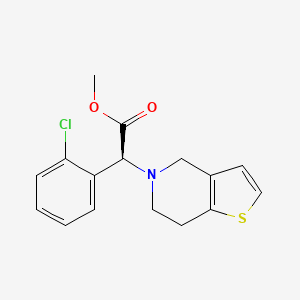 (S)-Methyl 2-(2-chlorophenyl)-2-(6,7-dihydrothieno[3,2-c]pyridin-5(4H)-yl)acetate chemical structure (CAS 113665-84-2)