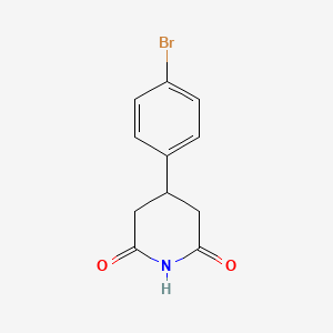 4-(4-Bromophenyl)piperidine-2,6-dione chemical structure (CAS 1137-60-6)