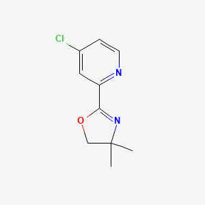 2-(4-Chloropyridin-2-yl)-4,4-dimethyl-4,5-dihydrooxazole chemical structure (CAS 1137063-15-0)