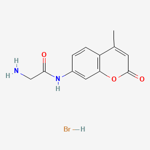 2-Amino-N-(4-methyl-2-oxo-2H-chromen-7-yl)acetamide hydrobromide chemical structure (CAS 113728-13-5)