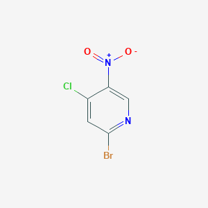 2-Bromo-4-chloro-5-nitropyridine chemical structure (CAS 1137475-57-0)