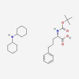 Dicyclohexylamine (S)-2-((tert-butoxycarbonyl)amino)-5-phenylpentanoate chemical structure (CAS 113756-89-1)