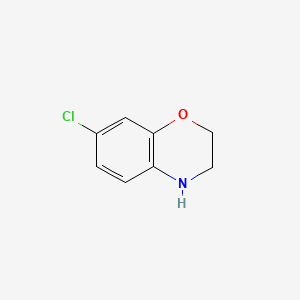 7-Chloro-3,4-dihydro-2H-benzo[b][1,4]oxazine chemical structure (CAS 113770-21-1)