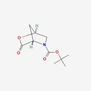 (1S,4S)-tert-Butyl 3-oxo-2-oxa-5-azabicyclo[2.2.1]heptane-5-carboxylate chemical structure (CAS 113775-22-7)