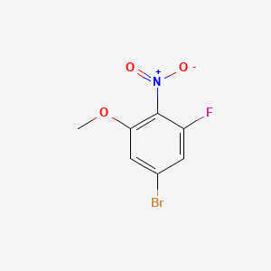 5-Bromo-1-fluoro-3-methoxy-2-nitrobenzene chemical structure (CAS 1137869-91-0)
