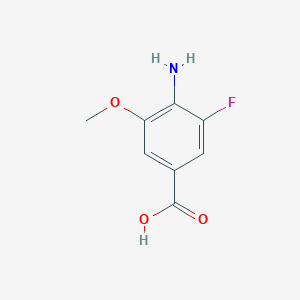 4-Amino-3-fluoro-5-methoxybenzoic acid chemical structure (CAS 1137869-94-3)