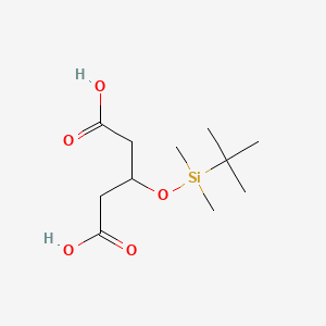3-(tert-Butyldimethylsilyloxy)glutaric Acid chemical structure (CAS 113794-48-2)