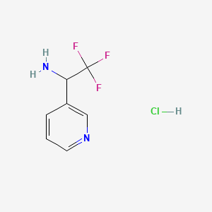 2,2,2-Trifluoro-1-(pyridin-3-yl)ethanamine hydrochloride chemical structure (CAS 1138011-22-9)