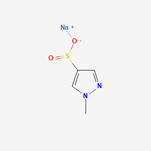 Sodium 1-methyl-1H-pyrazole-4-sulfinate chemical structure (CAS 1138034-18-0)