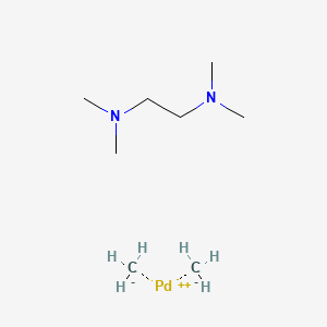 Dimethyl(N,N,N',N'-tetramethylethylenediamine)palladium(II) chemical structure (CAS 113822-11-0)