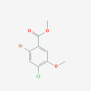 Methyl 2-bromo-4-chloro-5-methoxybenzoate chemical structure (CAS 1138220-77-5)