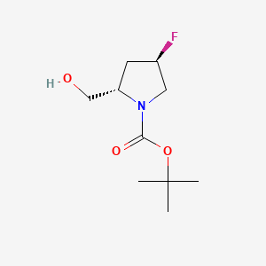 (2S,4R)-tert-Butyl 4-fluoro-2-(hydroxymethyl)pyrrolidine-1-carboxylate chemical structure (CAS 1138324-48-7)