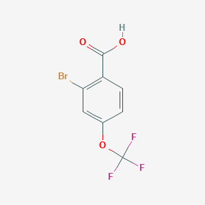 2-Bromo-4-(trifluoromethoxy)benzonic acid chemical structure (CAS 1138331-74-4)