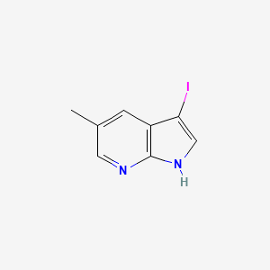 3-Iodo-5-methyl-1H-pyrrolo[2,3-b]pyridine chemical structure (CAS 1138443-83-0)