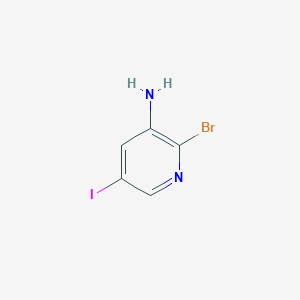 2-Bromo-5-iodopyridin-3-amine chemical structure (CAS 1138444-06-0)