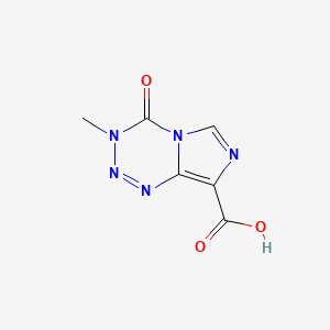 3-Methyl-4-oxo-3,4-dihydroimidazo[5,1-d][1,2,3,5]tetrazine-8-carboxylic acid chemical structure (CAS 113942-30-6)