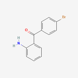 (2-Aminophenyl)(4-bromophenyl)methanone chemical structure (CAS 1140-17-6)
