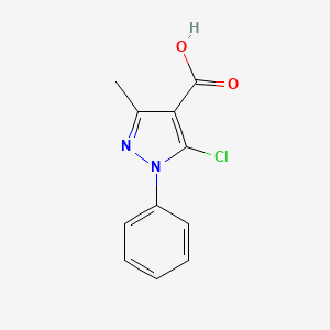 5-Chloro-3-methyl-1-phenyl-1H-pyrazole-4-carboxylic acid chemical structure (CAS 1140-38-1)