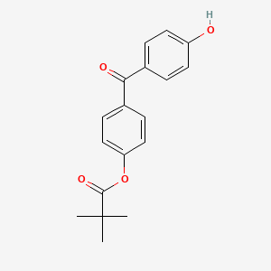 4-(4-Hydroxybenzoyl)phenyl pivalate chemical structure (CAS 114031-67-3)