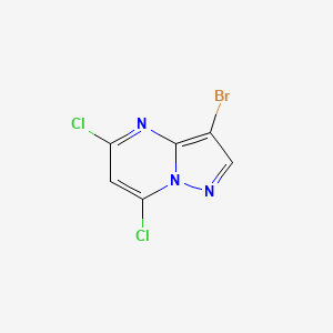 3-Bromo-5,7-dichloropyrazolo[1,5-a]pyrimidine chemical structure (CAS 114040-06-1)