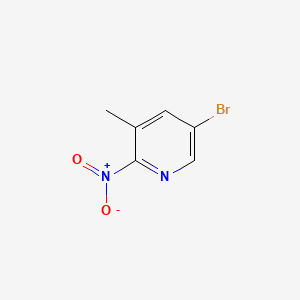 5-Bromo-3-methyl-2-nitropyridine chemical structure (CAS 114042-02-3)