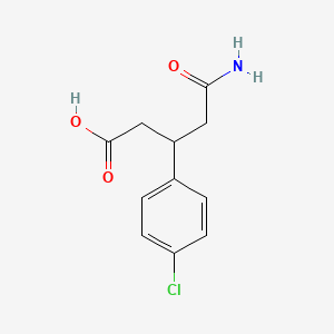 5-Amino-3-(4-chlorophenyl)-5-oxopentanoic acid chemical structure (CAS 1141-23-7)