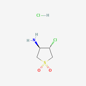 rel-(3R,4S)-3-Amino-4-chlorotetrahydrothiophene 1,1-dioxide hydrochloride chemical structure (CAS 114145-47-0)