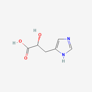 (R)-2-Hydroxy-3-(1H-imidazol-5-yl)propanoic acid chemical structure (CAS 1141479-01-7)