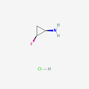 rel-(1R,2S)-2-Fluorocyclopropan-1-amine hydrochloride chemical structure (CAS 114152-95-3)