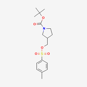 tert-Butyl 3-((tosyloxy)methyl)pyrrolidine-1-carboxylate chemical structure (CAS 114214-70-9)