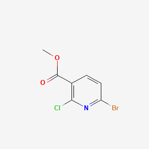 Methyl 6-bromo-2-chloronicotinate chemical structure (CAS 1142192-03-7)