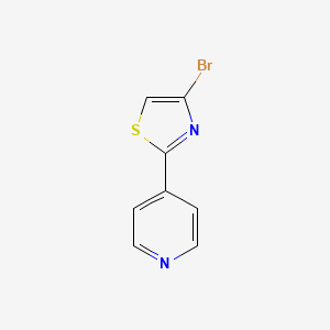 4-Bromo-2-(pyridin-4-yl)thiazole chemical structure (CAS 1142195-11-6)