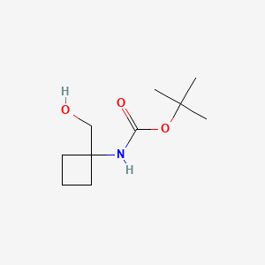 tert-Butyl (1-(hydroxymethyl)cyclobutyl)carbamate chemical structure (CAS 1142211-17-3)