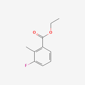 Ethyl 3-fluoro-2-methylbenzoate chemical structure (CAS 114312-57-1)