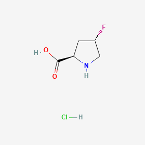 (2R,4S)-4-Fluoropyrrolidine-2-carboxylic acid hydrochloride chemical structure (CAS 1143504-73-7)