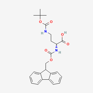Fmoc-D-Dab(Boc)-OH chemical structure (CAS 114360-56-4)