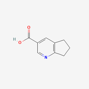 6,7-Dihydro-5H-cyclopenta[b]pyridine-3-carboxylic acid chemical structure (CAS 114402-11-8)