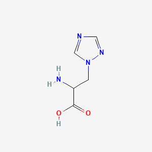 2-Amino-3-(1H-1,2,4-triazol-1-yl)propanoic acid chemical structure (CAS 114419-45-3)