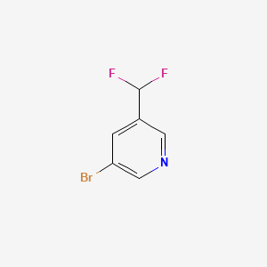 3-Bromo-5-(difluoromethyl)pyridine chemical structure (CAS 114468-04-1)