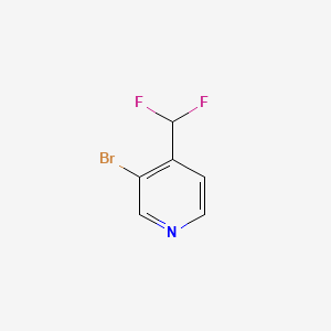 3-Bromo-4-(difluoromethyl)pyridine chemical structure (CAS 114468-05-2)
