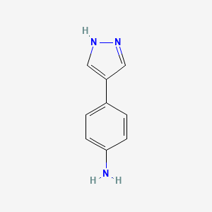 4-(1H-Pyrazol-4-yl)aniline chemical structure (CAS 114474-28-1)