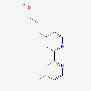 3-(4'-Methyl-[2,2'-bipyridin]-4-yl)propan-1-ol chemical structure (CAS 114549-79-0)