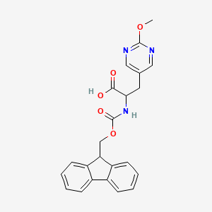 2-((((9H-Fluoren-9-yl)methoxy)carbonyl)amino)-3-(2-methoxypyrimidin-5-yl)propanoic acid chemical structure (CAS 1145678-66-5)