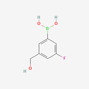 3-Fluoro-5-(hydroxymethyl)phenylboronic acid chemical structure (CAS 1146614-40-5)