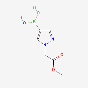 (1-(2-Methoxy-2-oxoethyl)-1H-pyrazol-4-yl)boronic acid chemical structure (CAS 1146614-50-7)