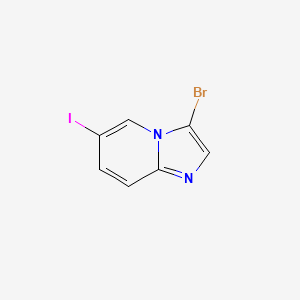 3-Bromo-6-iodo-imidazo[1,2-a]pyridine chemical structure (CAS 1146615-52-2)