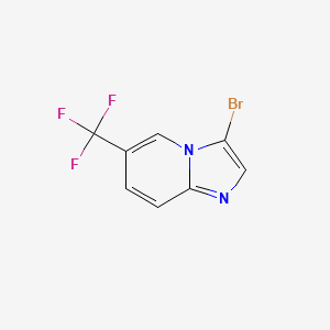 3-Bromo-6-(trifluoromethyl)imidazo[1,2-a]pyridine chemical structure (CAS 1146615-86-2)
