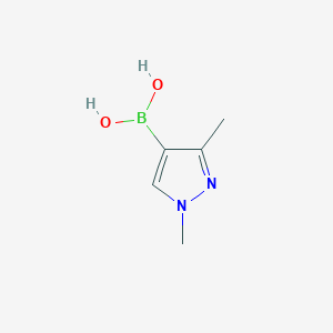 (1,3-Dimethyl-1H-pyrazol-4-yl)boronic acid chemical structure (CAS 1146616-03-6)