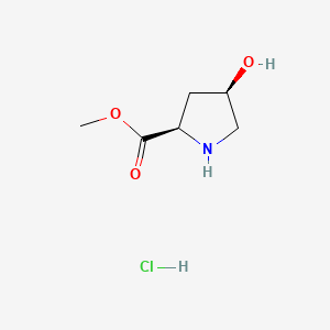 (2R,4R)-Methyl 4-hydroxypyrrolidine-2-carboxylate hydrochloride chemical structure (CAS 114676-59-4)