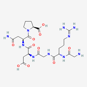 (S)-1-((6S,12S,15S)-1-Amino-15-(2-amino-2-oxoethyl)-6-(2-aminoacetamido)-12-(carboxymethyl)-1-imino-7,10,13-trioxo-2,8,11,14-tetraazahexadecan-16-oyl)pyrrolidine-2-carboxylic acid chemical structure (CAS 114681-65-1)